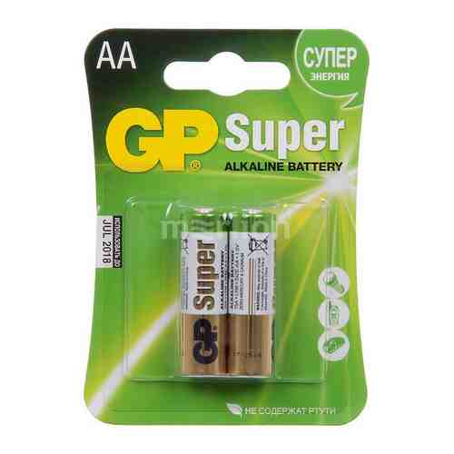 Батарейка GP 15A (LR6) 2 штуки Super Alkaline AA