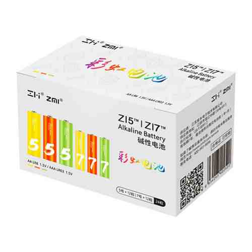 Батарейка Zmi Rainbow Z15/Z17 тип АА/ААА (12 12 шт) цветные