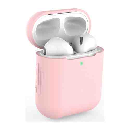 Чехол силиконовый Eva для наушников Apple AirPods 1/2 - Розовый (CBAP04P)