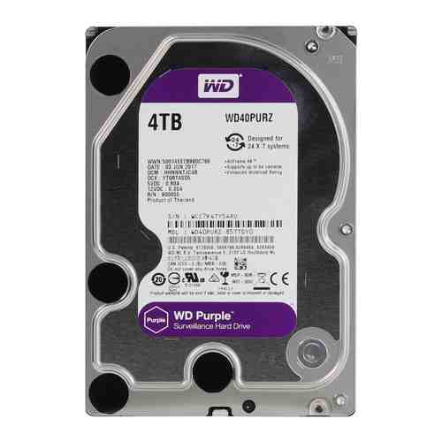 HDD-диск Western Digital Original SATA-III 4Tb WD40PURZ Video Purple (5400rpm) 64Mb 3.5''