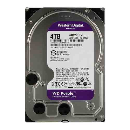 HDD-диск Western Digital Original SATA-III 4Tb WD42PURZ Video Streaming Purple (5400rpm) 256Mb 3.5''