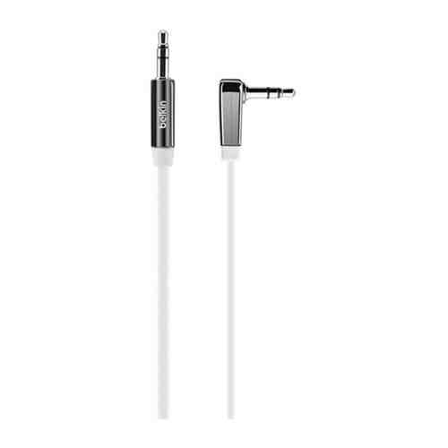 Кабель Belkin Jack 3.5 папа/Jack 3.5 папа угловой 0 9м белый (AV10128cw03-WHT)