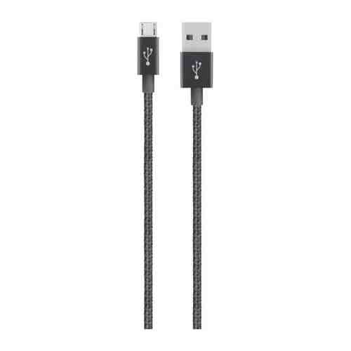 Кабель Belkin USB папа/microUSB папа 1 2м черный металлик (F2CU021bt04-BLK)