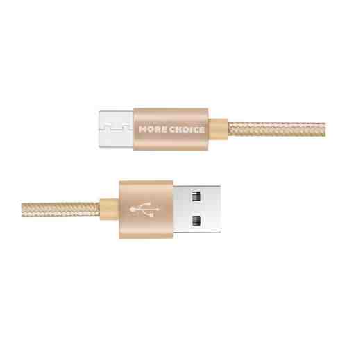 Кабель MoreChoice USB 2.0A для micro USB K11m нейлон 1м (Gold)