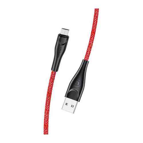 Кабель Usams SJ396 USB - micro USB (2 м) нейлоновая оплетка красный (SJ396USB02)