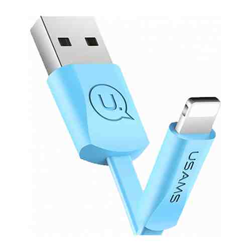 Кабель Usams U2 USB - Lightning плоский голубой (SJ199IP04)