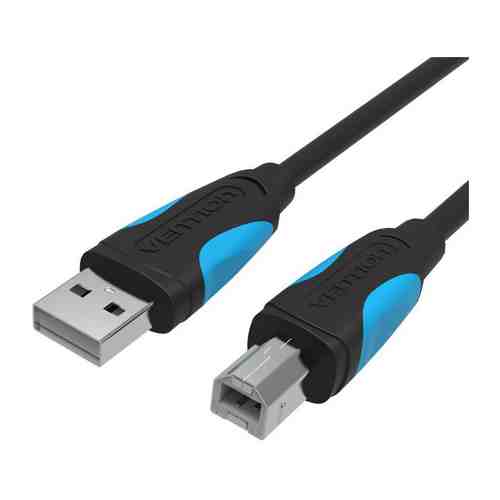 Кабель Vention USB 2.0 AM/BM - 5м. Черный (VAS-A16-B500)