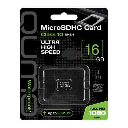 Карта памяти QUMO MicroSDHC 16GB Cl10 U I NA