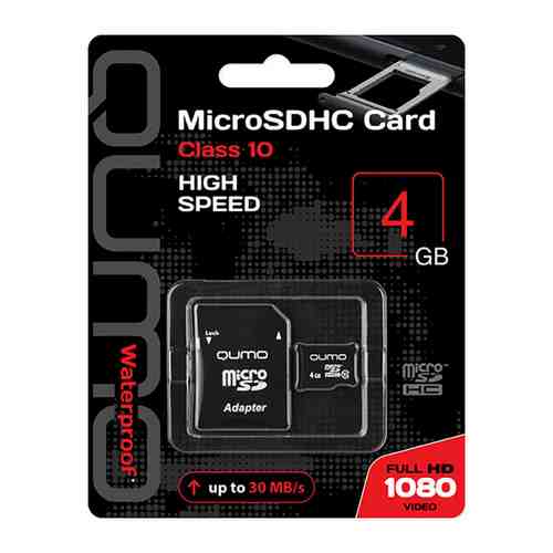 Карта памяти QUMO MicroSDHC _4GB Class10