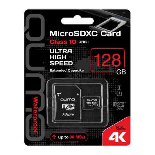 Карта памяти QUMO MicroSDXC 128 GB QUMO Class 10 UHS-I