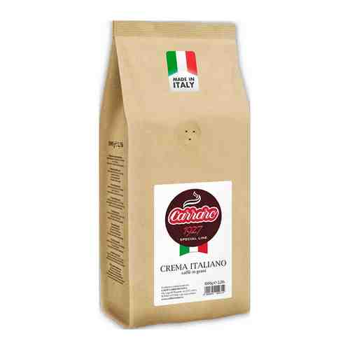 Кофе в зёрнах Carraro Caffe Crema Italiano 1000гр в/у craft