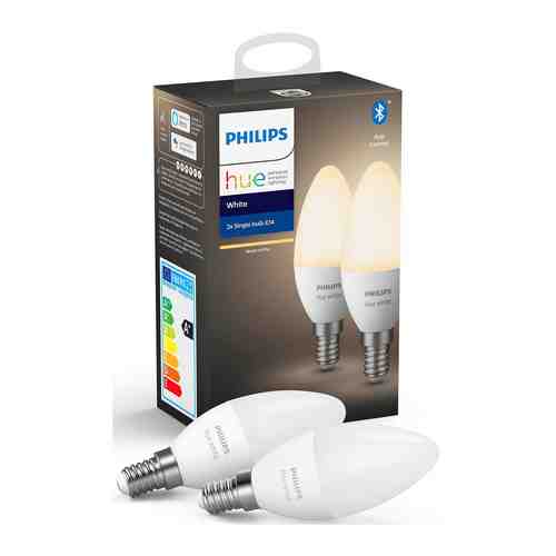 Комплект умных ламп Philips Hue 2x Single Bulb E14 2шт (929002039904)