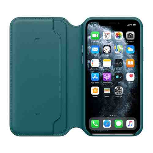 Кожаный чехол Apple iPhone 11 Pro Leather Folio - Peacock MY1M2ZM/A