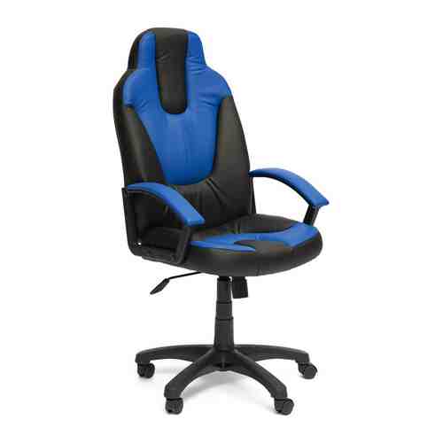 Кресло Tetchair NEO (2) (кож/зам черный синий PU C-36-6/PU C 36-39)