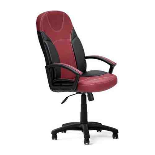 Кресло Tetchair TWISTER (кож/зам черный бордо PU C-36-6/PU C 36-7)