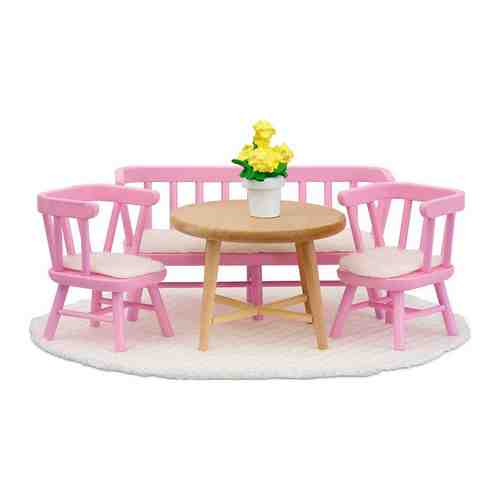 Кукольная мебель Lundby LB_60207900 Смоланд Обеденный уголок розовый