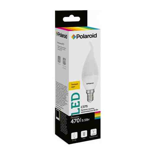 Лампа Polaroid 220V C37S 5 5W 3000K E14 470lm