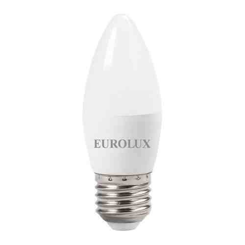 Лампа светодиодная Eurolux LL-E-C37-6W-230-4K-E27 (свеча 6Вт нейтр. Е27) белый