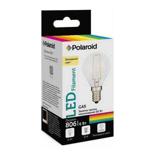 Лампа светодиодная Polaroid 220V FIL G45 6W 4000K E14 806lm