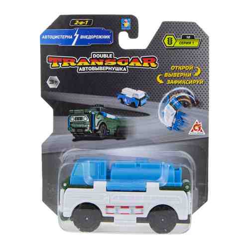 Машинка 1 Toy Transcar Double: Автоцистерна – Внедорожник 8 см блистер