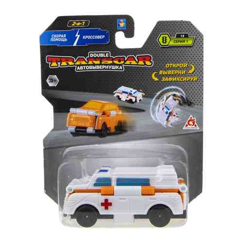 Машинка 1 Toy Transcar Double: Скорая помощь – Кроссовер 8 см блистер