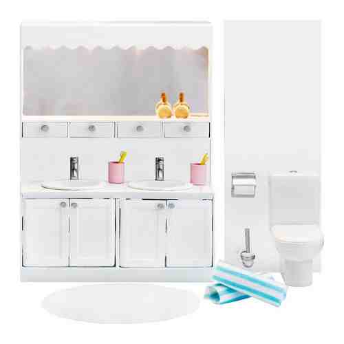 Мебель для домика Lundby LB_60208800 Смоланд Ванная с 2 раковинами