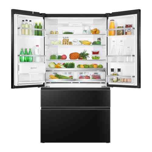 Многокамерный холодильник Haier HB 25 FSNAAA RU black inox