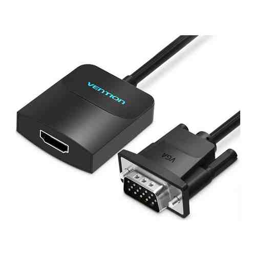 Мультимедиа-конвертер Vention VGA + аудио > HDMI гибкий черный