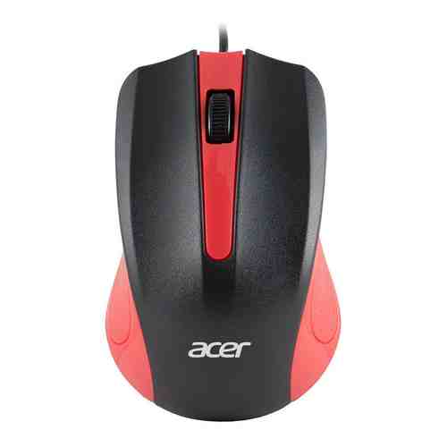 Мышь ACER OMW012 черный/красный оптическая (1200dpi) USB (3but) (ZL.MCEEE.003)