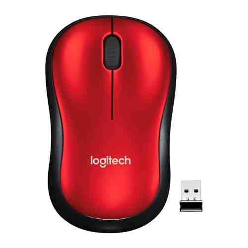 Мышь Logitech Wireless Mouse M 185 Red (910-002240)