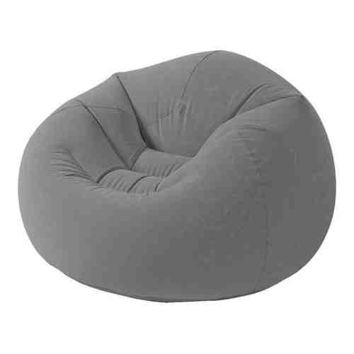 Надувное кресло Intex 114х114х71 см ''Beanless Bag'' серое 100кг