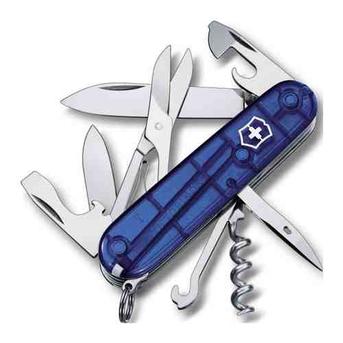 Нож перочинный Victorinox Climber 91 мм 14 функций полупрозрачный синий