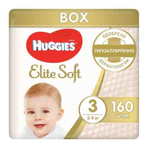 Подгузники Huggies Элит Софт 3 (5-9кг) 160 шт BOX