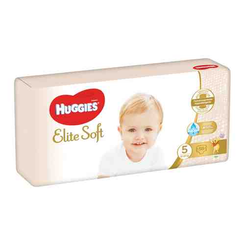 Подгузники Huggies Элит Софт 5 (12-22кг) 56 шт