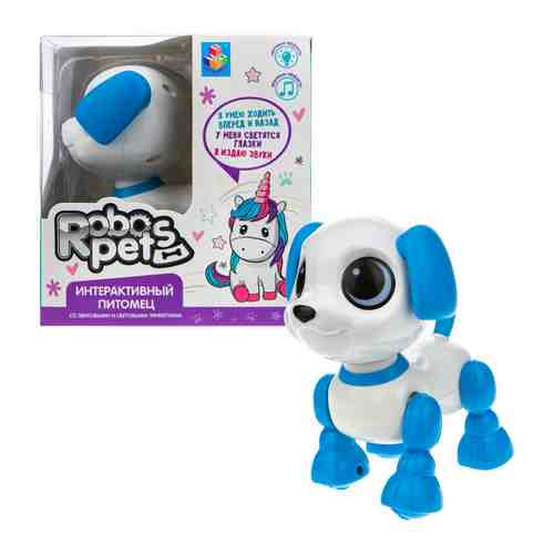 Робо-щенок 1 Toy Игрушка интерактивная Robo Pets ''Робо-щенок'' (mini) голубой