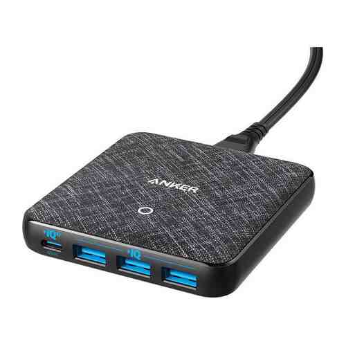 Сетевое з/у ANKER PowerPort Atom III Slim 65W (1x USB-С 3x USB-A) Black A2045G11