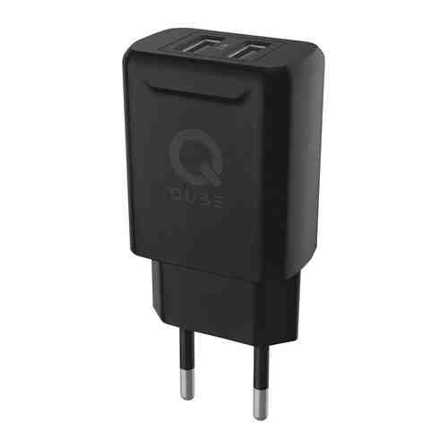 Сетевое з/у QUB QWC24BLK (2 USB 2.4A цвет черный)