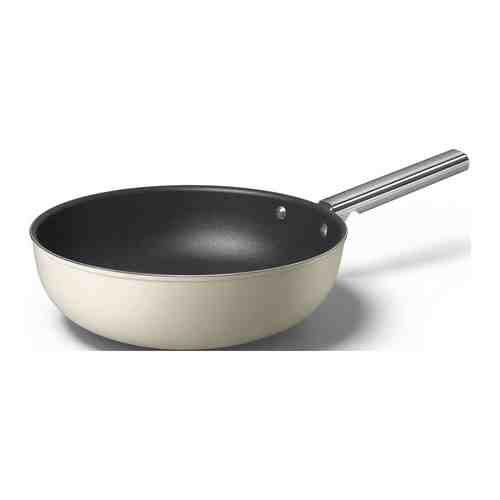 Сковорода Wok Smeg CKFW3001CRM 30 см кремовая