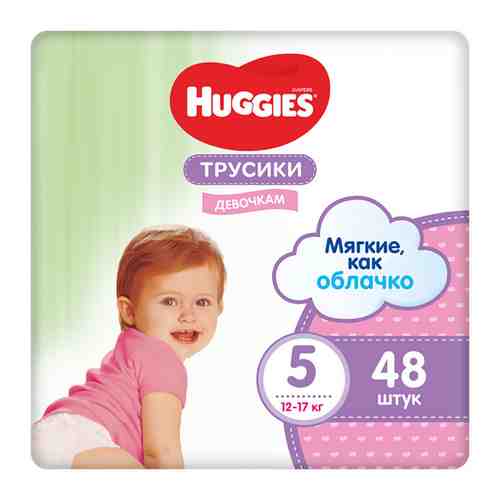 Трусики-подгузники Huggies 5 размер (12-17 кг) 48 шт. Д/ДЕВ NEW