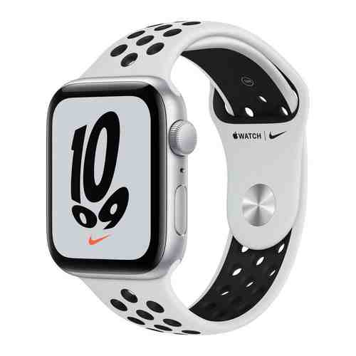 Умные часы Apple Watch Nike SE 44mm MKQ73RU/A Silver Aluminum Case with Platinum/Black Nike Band