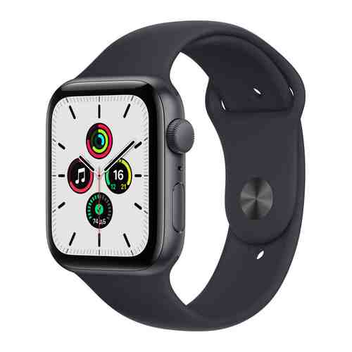 Умные часы Apple Watch SE GPS 44mm Space Grey Aluminium Case with Midnight Sport Band (MKQ63RU/A)