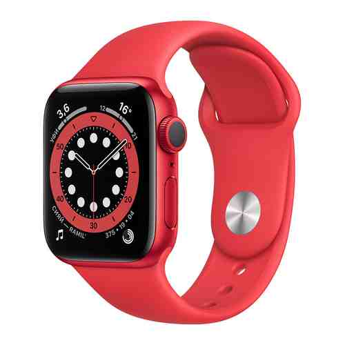 Умные часы Apple Watch Series 6 40mm (M00A3RU/A) PRODUCT(RED) Aluminium Case with RED Sport Band