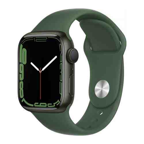 Умные часы Apple Watch Series 7 GPS (MKN73RU/A) 45mm Green Aluminium Clover Sport Band