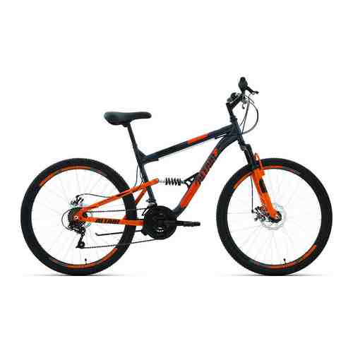 Велосипед Altair ALTAIR MTB FS 26 2.0 disc 2021 рост 18'' темно-серый/оранжевый