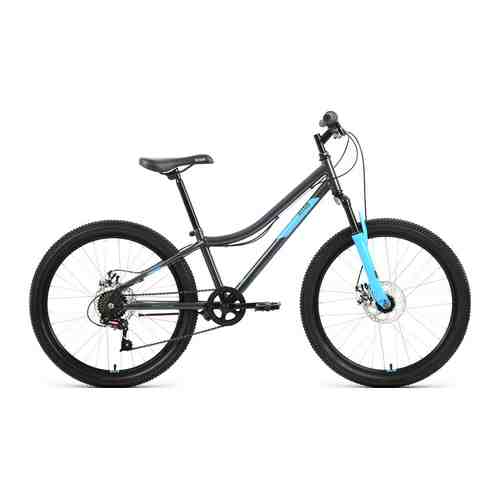 Велосипед Altair ALTAIR MTB HT 24 2.0 D 2022 рост 12'' темно-серый/голубой