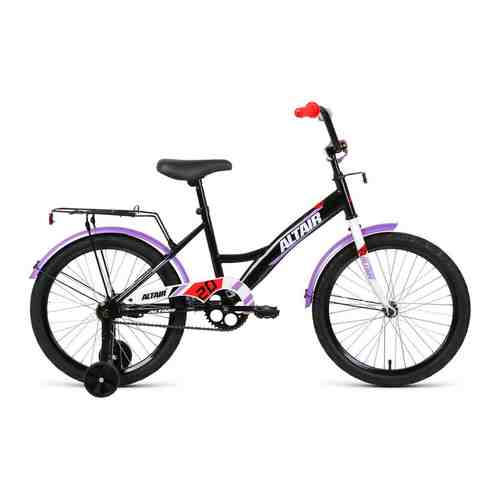 Велосипед Altair KIDS 20 (20'' 1 ск. рост 13'') 2020-2021 черный/белый