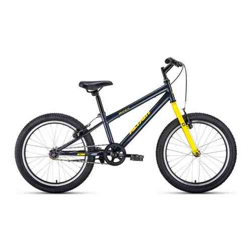 Велосипед Altair MTB HT 20 1.0 (20'' 1 ск. рост 10.5'') 2020-2021 темно-серый/желтый 1BKT1J101009