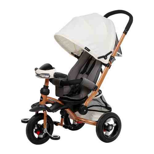 Велосипед-коляска трехколесный Moby Kids Stroller trike 10x10 AIR Car молочный золот.металлик 641491