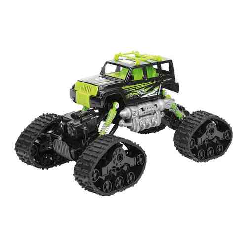 Вездеход Crossbot р/у аккум. 4WD гусеницы доп.комплект колес черн.-зел. 870591