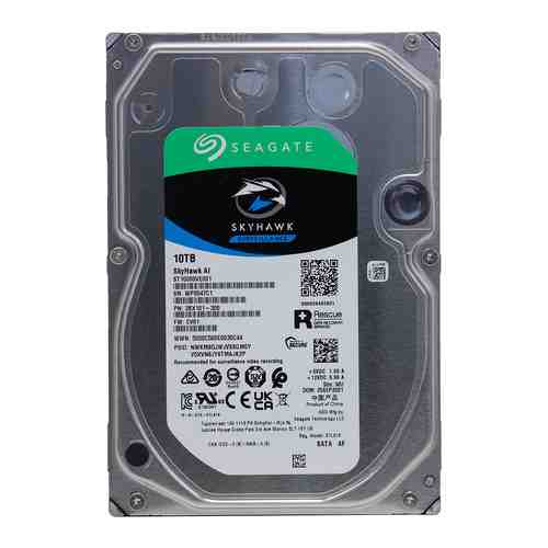 Жесткий диск HDD Seagate Original SATA-III 10Tb ST10000VE001 SkyHawkAI (7200rpm) 256Mb 3.5''